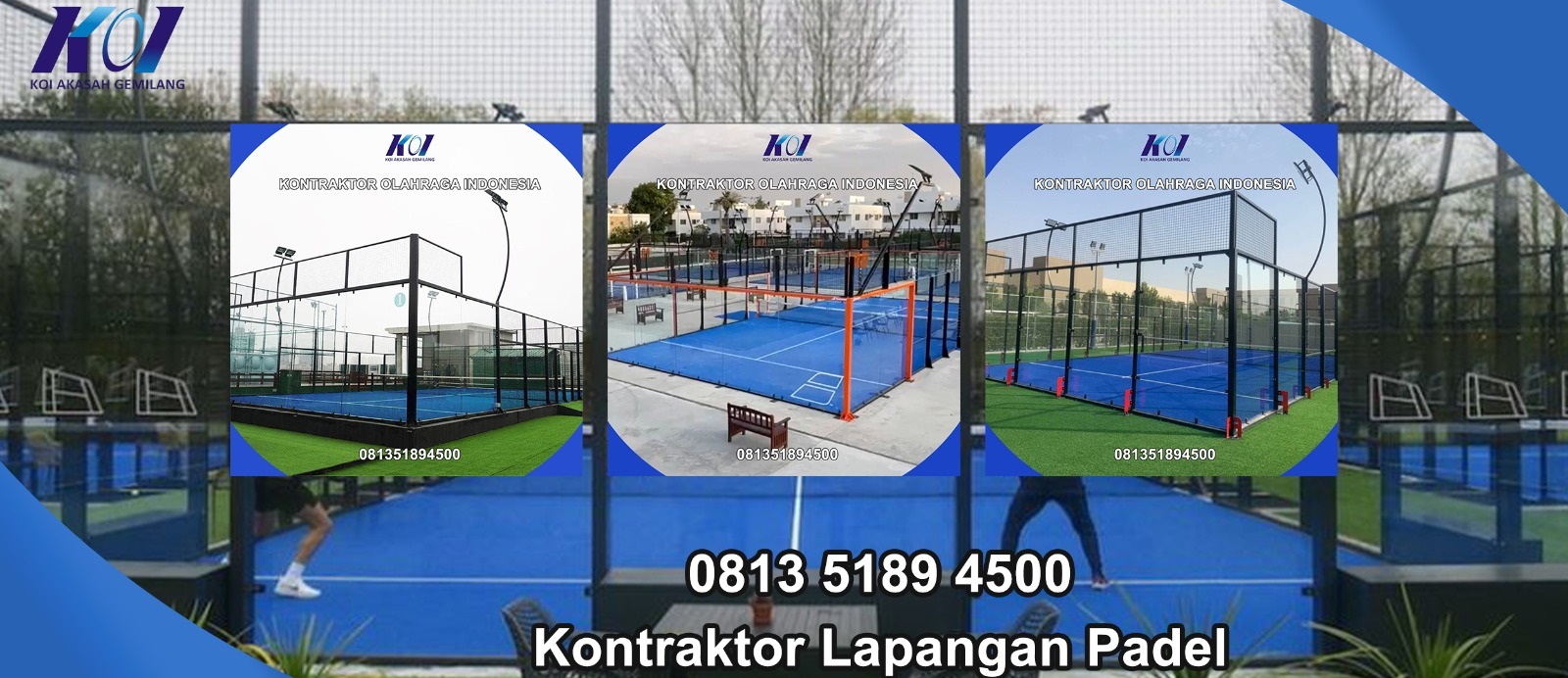 Kontraktor Olahraga Indonesia 081351894500 Biaya Harga jasa pembuatan lapangan padel Murah Kualitas Bagus Terpercaya Terbaik Bergaransi Berpengalaman